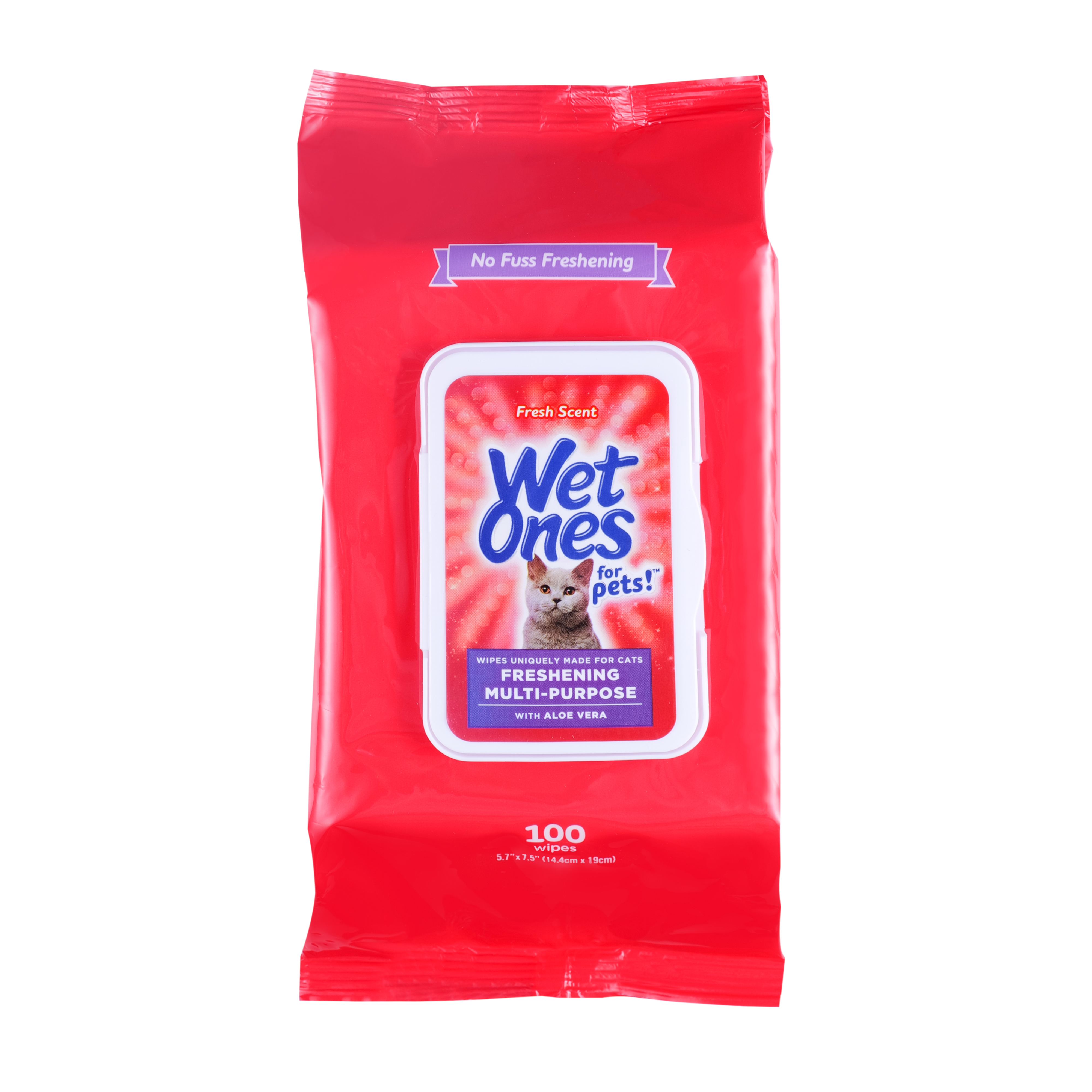 Wet Ones for Pets Freshening Multipurpose Wipes for Cats With Aloe Vera